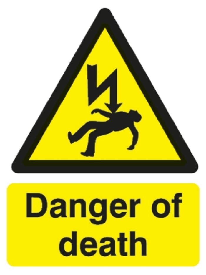 Signs & Labels Hazard Warning Sign (English)