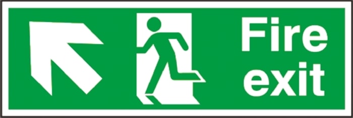 Plastic Fire Safety, Fire Exit, English, Exit Sign
