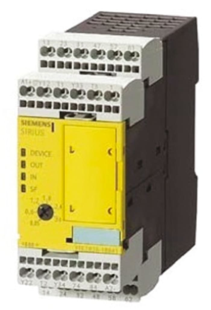 Relais de sécurité Siemens 3TK28, 24V c.c., 1, 2 canaux, 4 contacts de sécurité