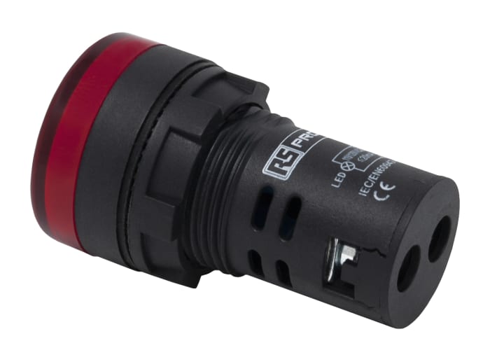 RS PRO RS PRO, Panel Mount Red LED Pilot Light, 22mm Cutout, IP65
