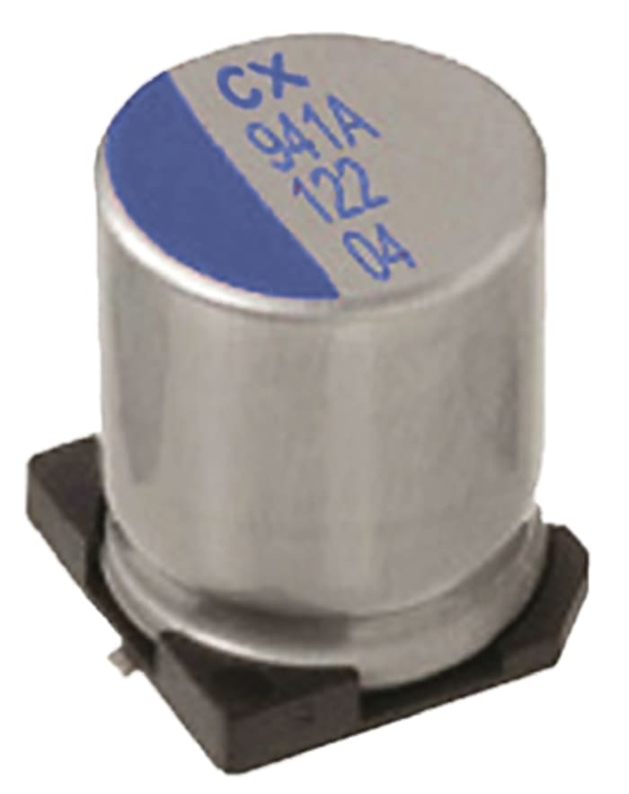 Nichicon 120μF Polymer Aluminium Electrolytic Capacitor 25V dc, Surface Mount - PCX1E121MCL1GS