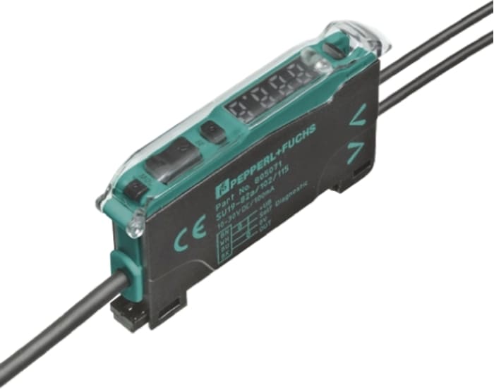 Pepperl + Fuchs Glass, Plastic Fibre Optic Sensor 450 mm, NPN, PNP Output, IP50, 10 → 30 V dc