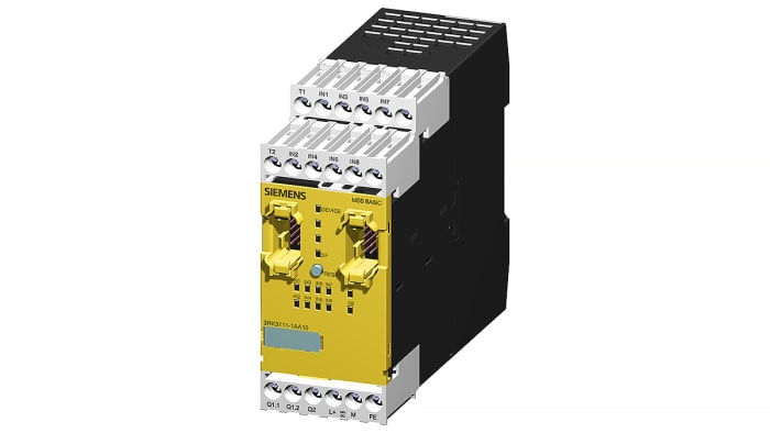 Siemens SIRIUS 3RK3 Series Safety Module, 8 Safety Inputs, 2 Safety Outputs, 24 V dc