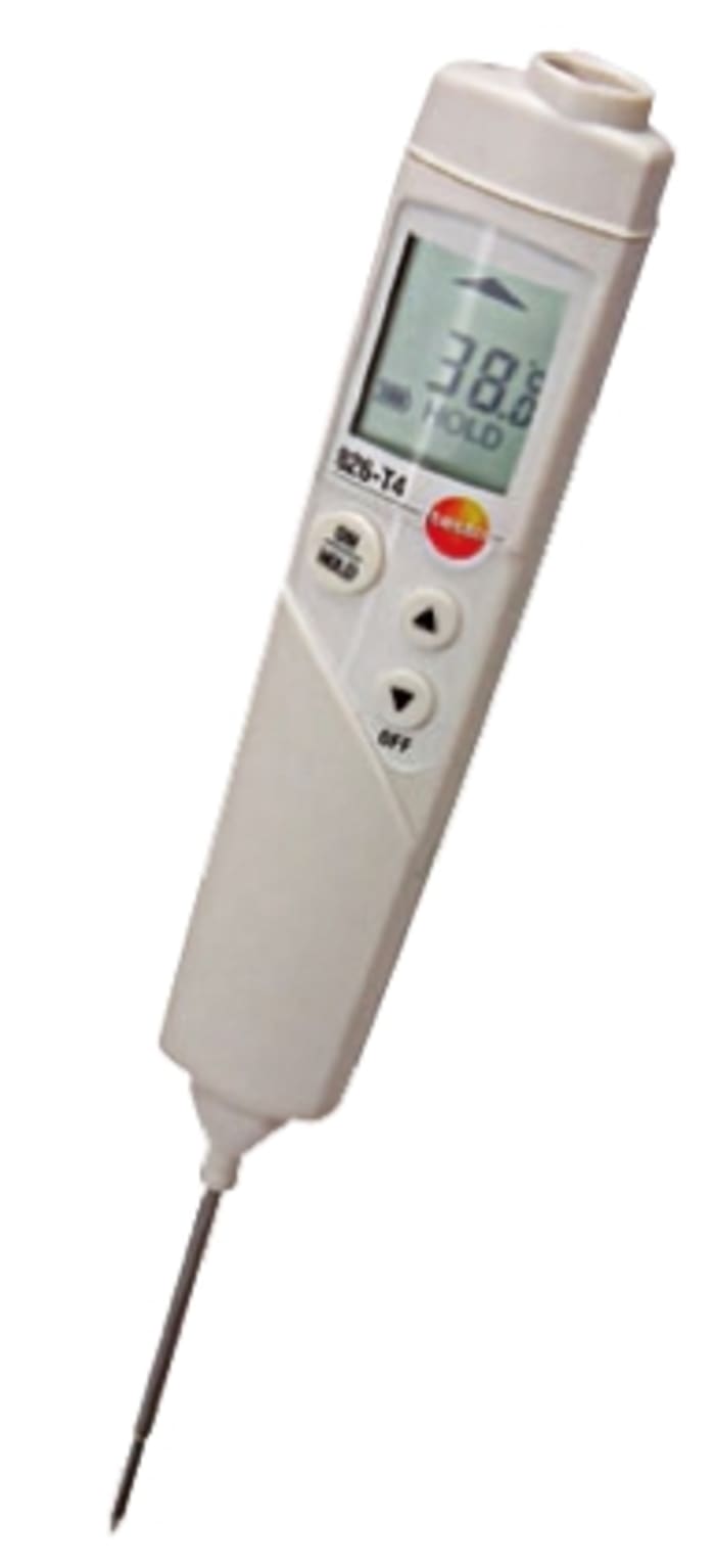 Testo 826-T4 Infrared Thermometer, -50°C Min, +300°C Max, ±1.5 °C Accuracy, °C Measurements With RS Calibration