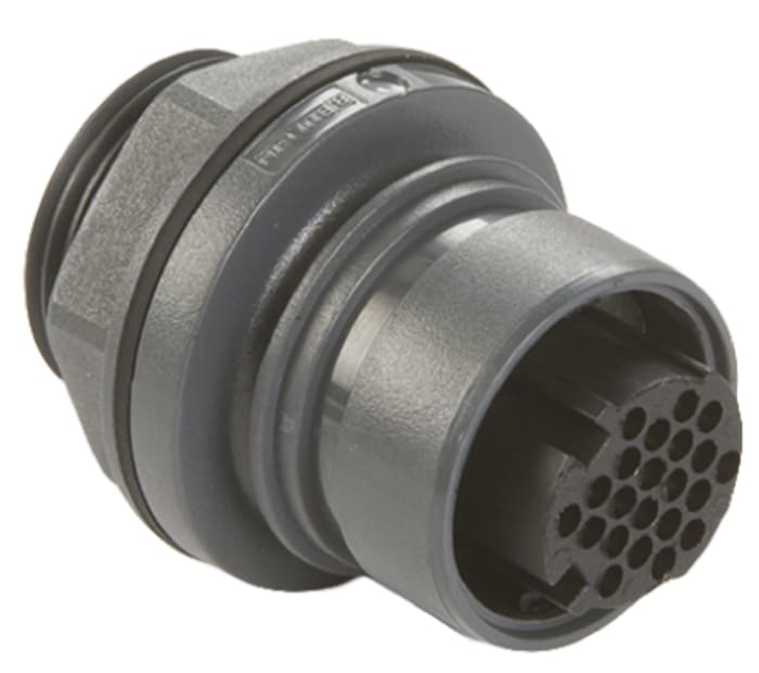 Bulgin Circular Connector, 22 Contacts, Front Mount, Socket, Female, IP66, IP68, IP69K, Buccaneer 6000 Series
