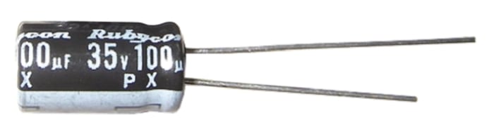 Rubycon 220μF Aluminium Electrolytic Capacitor 63V dc, Radial, Through Hole - 63PX220MEFC10X16