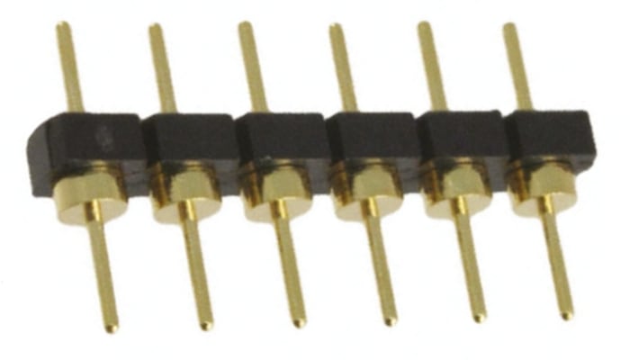 Samtec BBL Series Straight Through Hole Pin Header, 6 Contact(s), 2.54mm Pitch, 1 Row(s), Unshrouded
