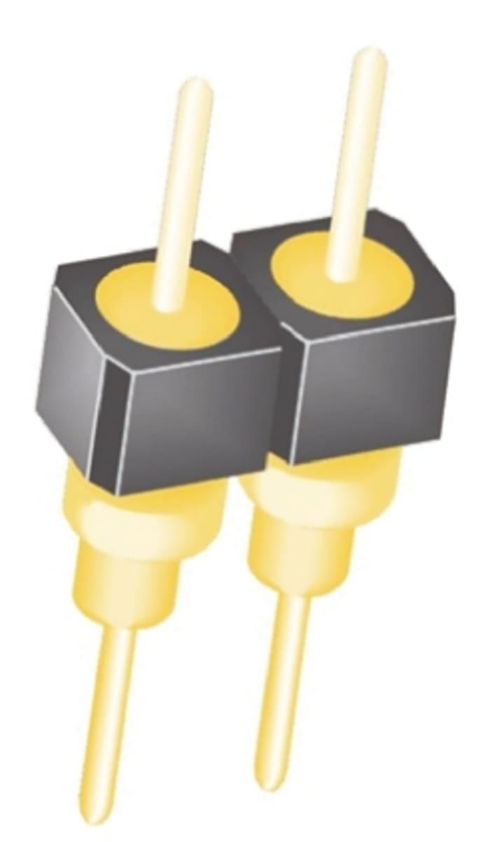 Samtec BBS Series Straight Through Hole Pin Header, 2 Contact(s), 2.54mm Pitch, 1 Row(s), Unshrouded