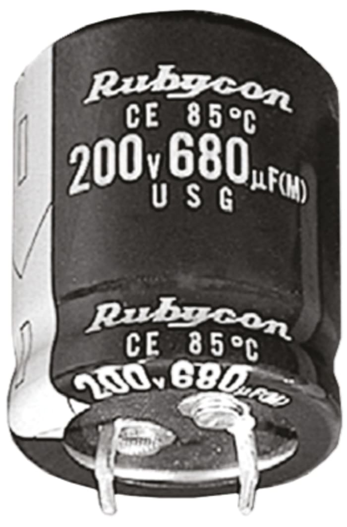 Rubycon 2200μF Aluminium Electrolytic Capacitor 200V dc, Snap-In - 200USG2200MEFCSN35X40