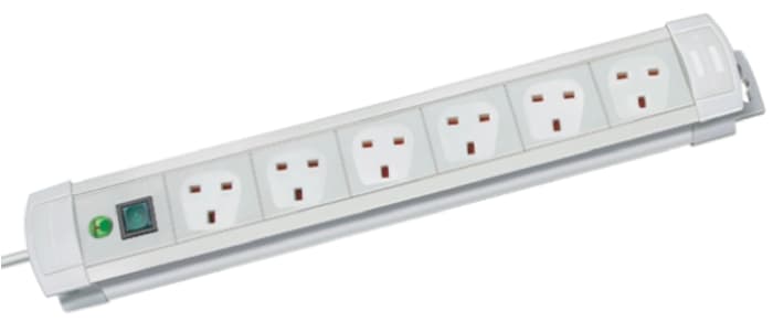 Rallonge électrique brennenstuhl 3m, 6 prise Type G - Britannique, 230 V, 13A, IP20