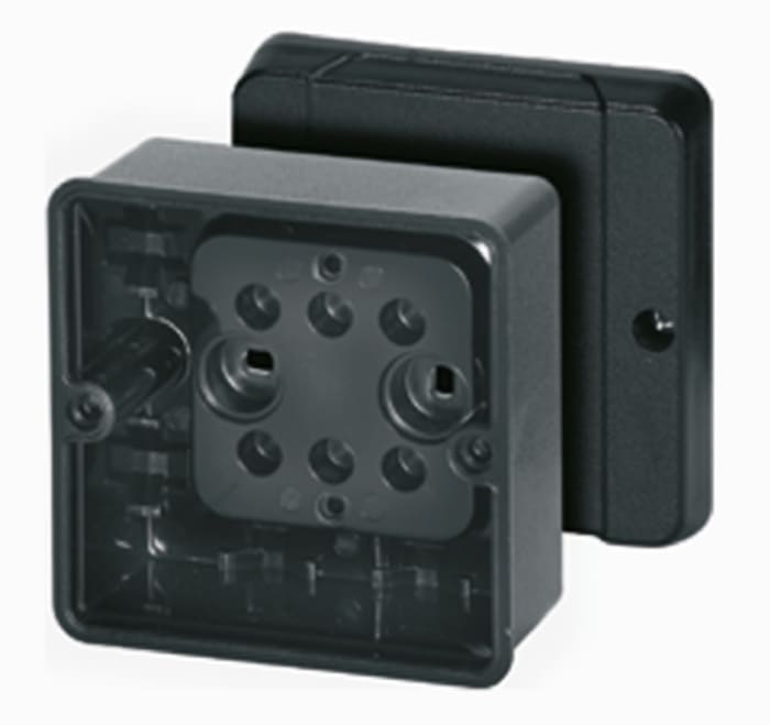 HENSEL DK Series Black Thermoplastic Junction Box, 88 x 88 x 53mm