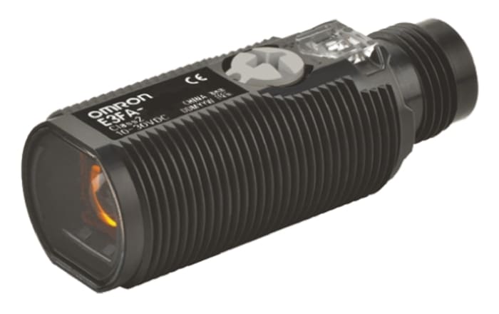 Omron Background Suppression Photoelectric Sensor, Barrel Sensor, 200 mm Detection Range