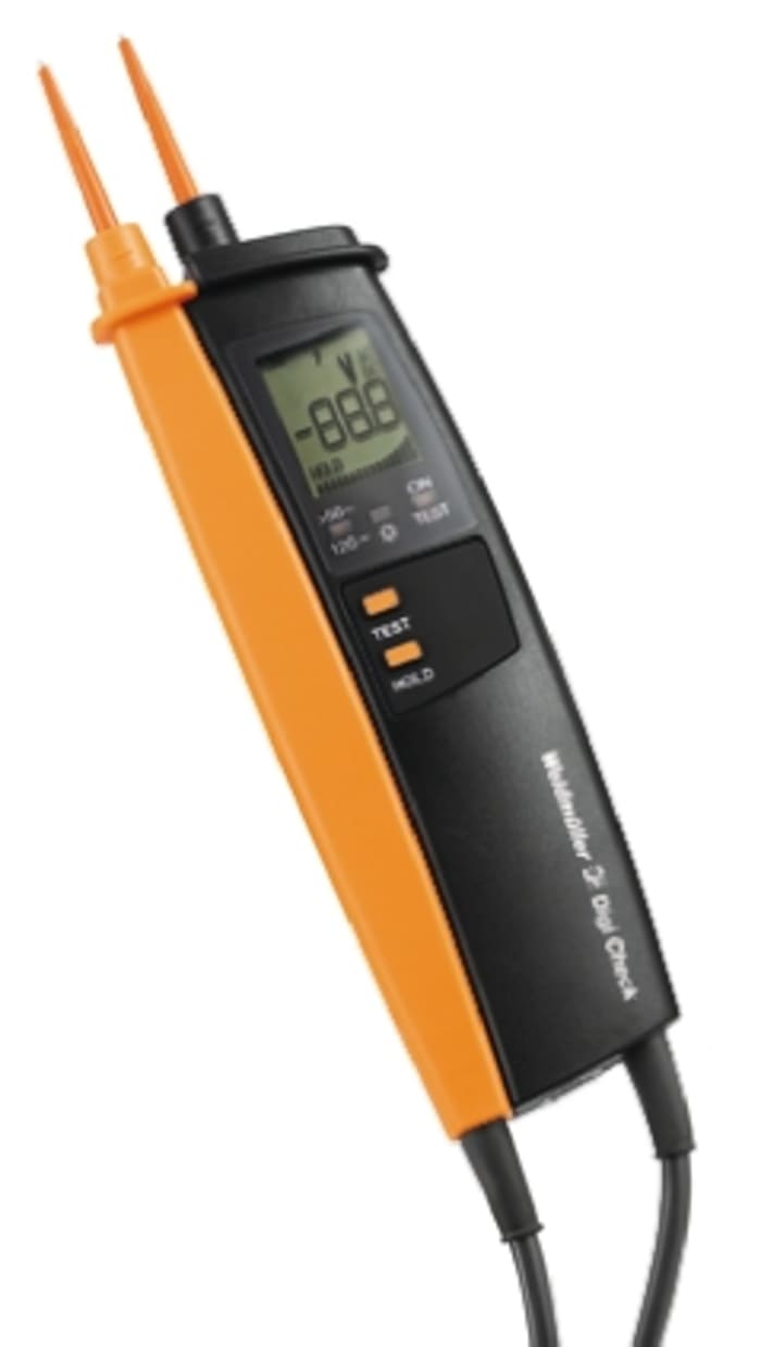 Weidmuller DIGI-CHECK 3.2, LCD Voltage Indicator, 690V ac/dc, Continuity Check, Battery Powered