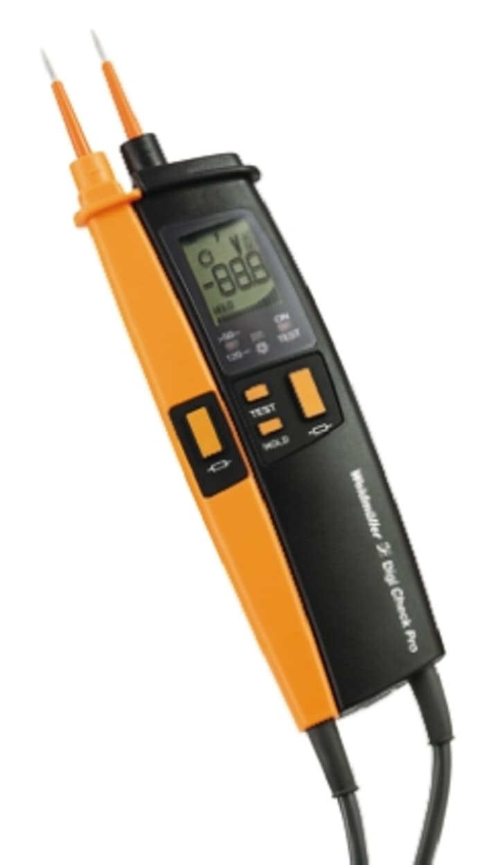 Weidmuller DIGI-CHECK 5.2, LCD Voltage Indicator, 690V ac/dc, Continuity Check, Battery Powered