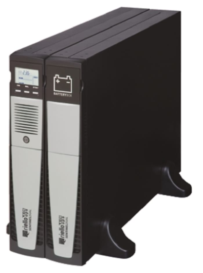 Riello 220V ac Input Rack Mount, Stand Alone Uninterruptible Power Supply, 3000VA (2.4kW), Extended recharger for