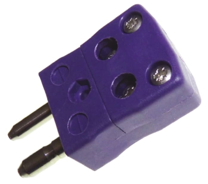 Conector macho RS PRO para Termopar tipo E de color Violeta