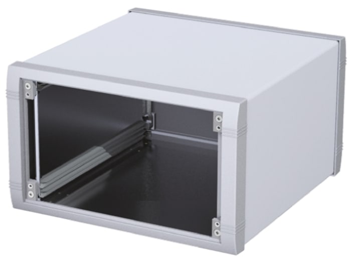Boîtier d'instrumentation METCASE Unimet-Plus en Aluminium Gris, dim. ext. 351.62 x 263.29 x 150.7mm