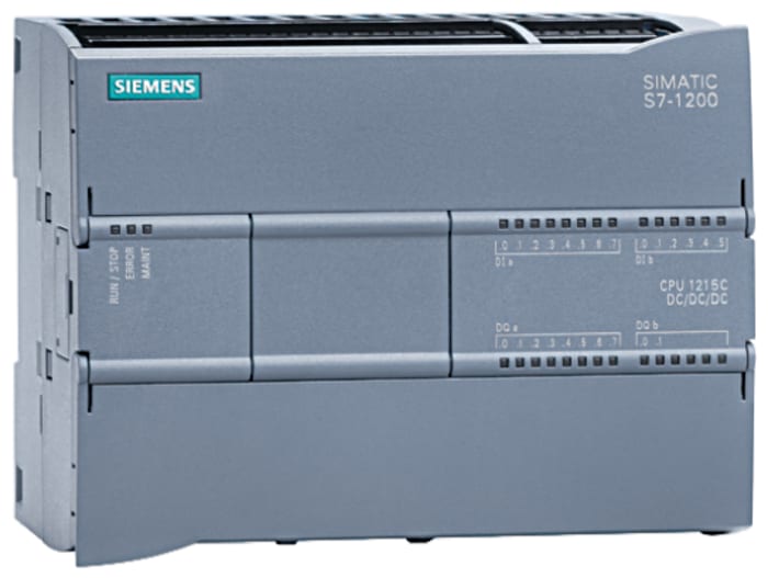 Siemens S7-1200 Series PLC CPU for Use with SIMATIC S7-1200, Analogue, Digital, Relay Output, 16 (14 Digital, 2