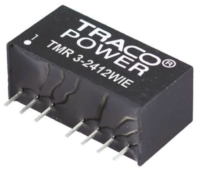 TRACOPOWER TMR 3WIE DC-DC Converter, ±12V dc/ ±125mA Output, 9 → 36 V dc Input, 3W, Through Hole, +85°C Max Temp