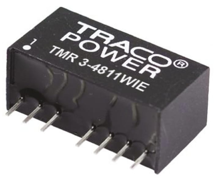 TRACOPOWER TMR 3WIE DC-DC Converter, ±15V dc/ ±100mA Output, 18 → 75 V dc Input, 3W, Through Hole, +85°C Max