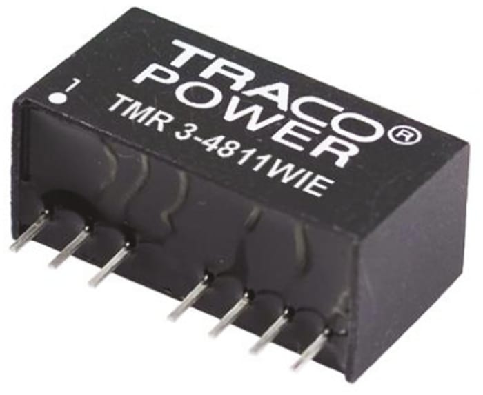 TRACOPOWER TMR 3HI Isolated DC-DC Converter, 12V dc/ 250mA Output, 36 → 75 V dc Input, 3W, Through Hole, +85°C