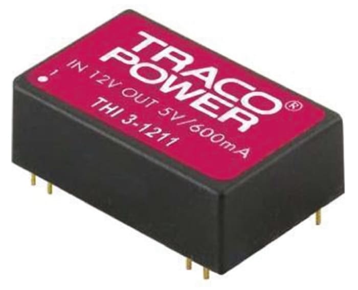 Convertidor dc-dc 3W, Salida ±15V dc, 100mA No Sí