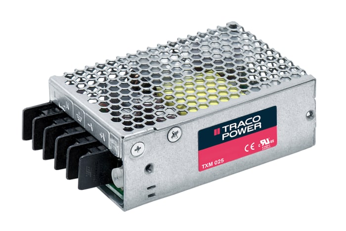 TRACOPOWER Switching Power Supply, TXM 025-112, 12V dc, 2.1A, 25W, 1 Output, 85 → 264 V ac, 120 → 375 V