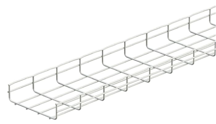 Bandeja portacables Cablofil International de Acero Inoxidable 304, dim. 3m x 50 mm x 54mm
