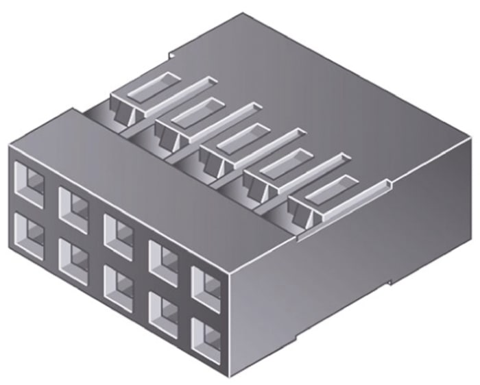 Amphenol ICC, Mini-PV Female Connector Housing, 2.54mm Pitch, 10 Way, 2 Row