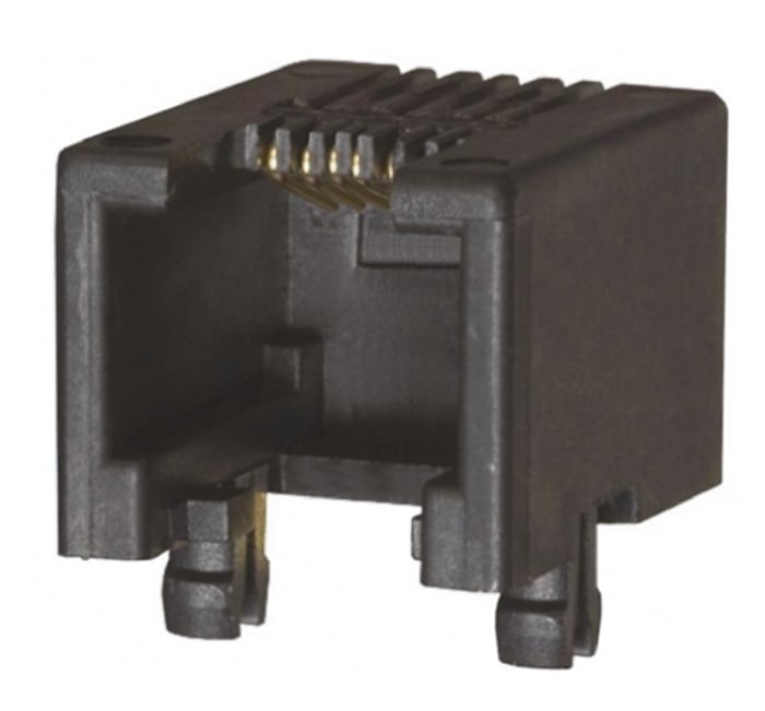 Amphenol Communications Solutions MOD JACK Series Female RJ45 Connector, Through Hole, Cat3 Horizontal 6P6C -Way