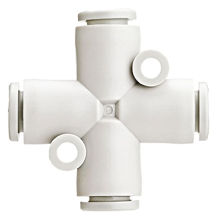 SMC KQ2 Series Cross Tube-to-Tube Adaptor, Push In 12 mm to Push In 12 mm, Tube-to-Tube Connection Style