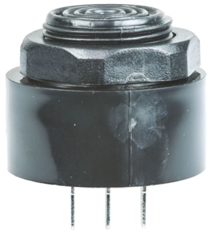 RS PRO 80dB Panel Mount Continuous Internal Piezo Buzzer, 42.5 x 33mm, 6V dc Min, 28V dc Max