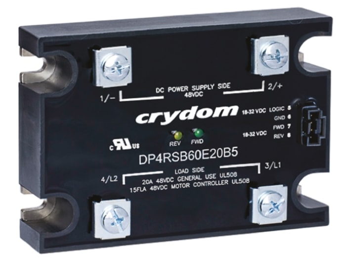 Crydom Solid State Relay, 20 A Load, Panel Mount, 48 V dc Load, 32 V dc Control