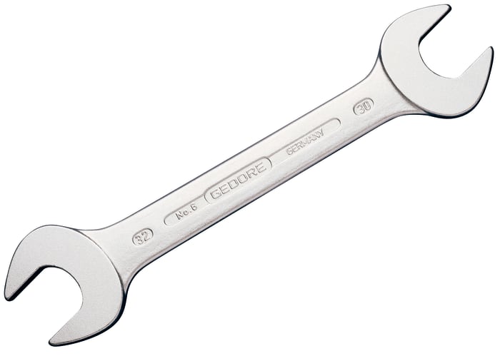 Gedore 6 Series Open Ended Spanner, 18mm, Metric, Double Ended, 222 mm Overall