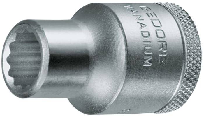 Gedore 1/2 in Drive 16mm Standard Socket, 12 point, 39.5 mm Overall Length