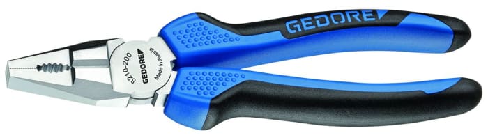 Gedore Pliers, 200 mm Overall, Straight Tip, 42mm Jaw