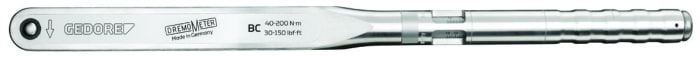 Gedore Click Torque Wrench, 40 → 200Nm, 1/2 in Drive, Square Drive