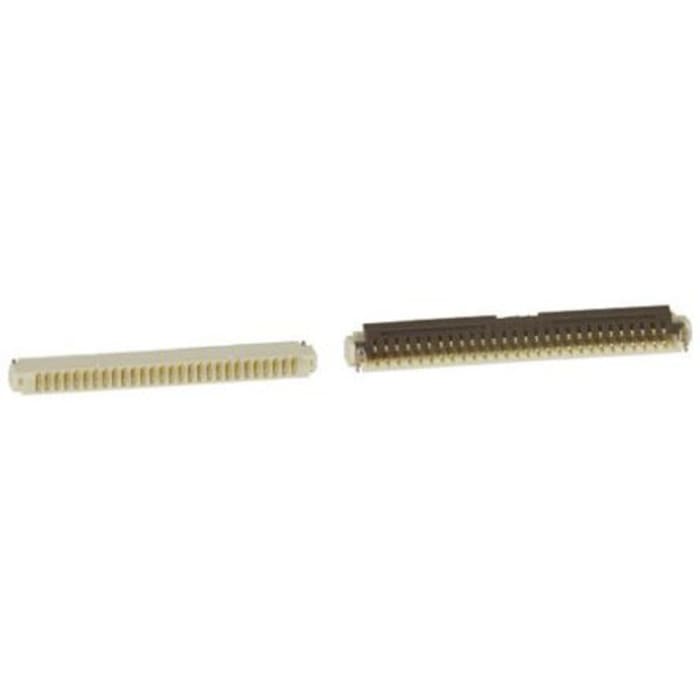 Hirose, FH33, 8888 0.5mm Pitch 26 Way Right Angle Female FPC Connector, ZIF Bottom Contact