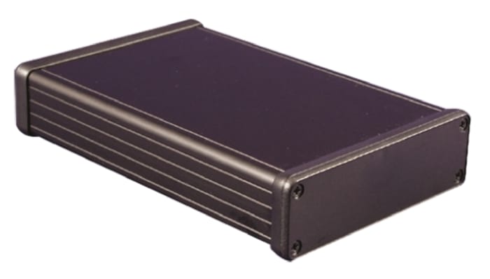 Hammond 1455 Series Black Aluminium Enclosure, IP54, Black Lid, 160 x 103 x 30.5mm