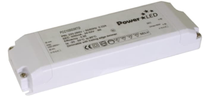 Driver LED corriente constante PowerLED, IN: 220 → 240 V ac, OUT: 16 → 35V, 1.05A, 36W, regulable