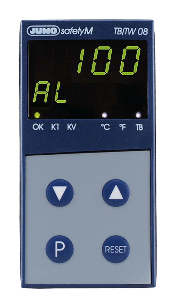 Jumo TB/TW 08 Temperature Limiter, 96 x 48mm 1 Input, 2 Output 2 Relay, 20 → 30 V ac/dc Supply Voltage