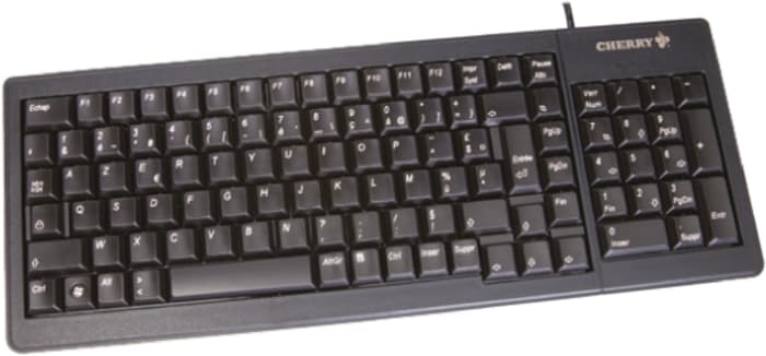 Cherry Wired PS/2, USB Compact Keyboard, AZERTY, Black