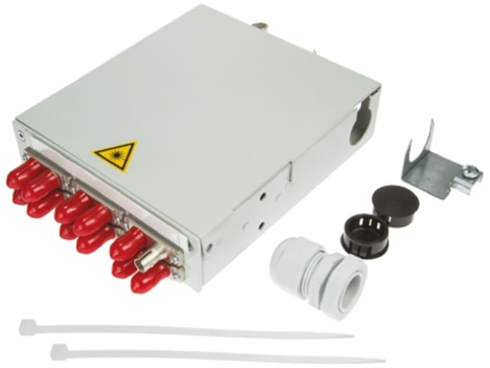 Telegartner 6 Port ST Multimode Duplex Fibre Optic Patch Panel With 6 Ports Populated