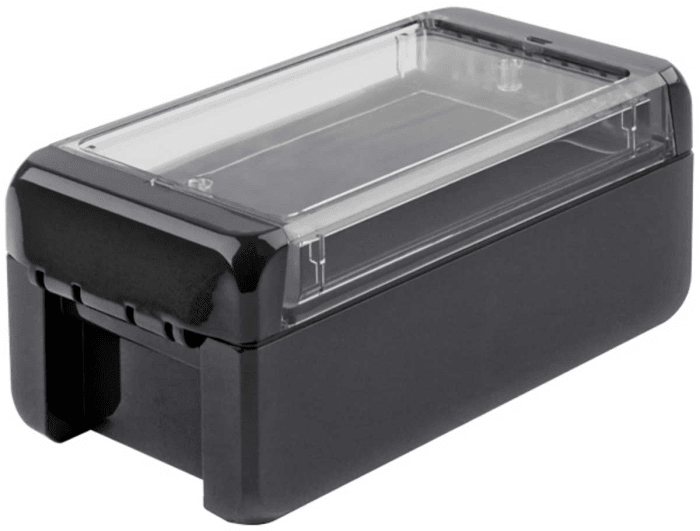 Bopla Bocube Series Graphite Grey Polycarbonate V0 Enclosure, IP66, IP68, IK07, Transparent Lid, 151 x 80 x 60mm