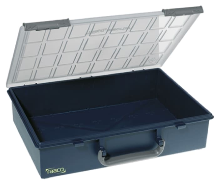 Caja organizadora Raaco ajustables de PP Azul, 338mm x 261mm x 78mm