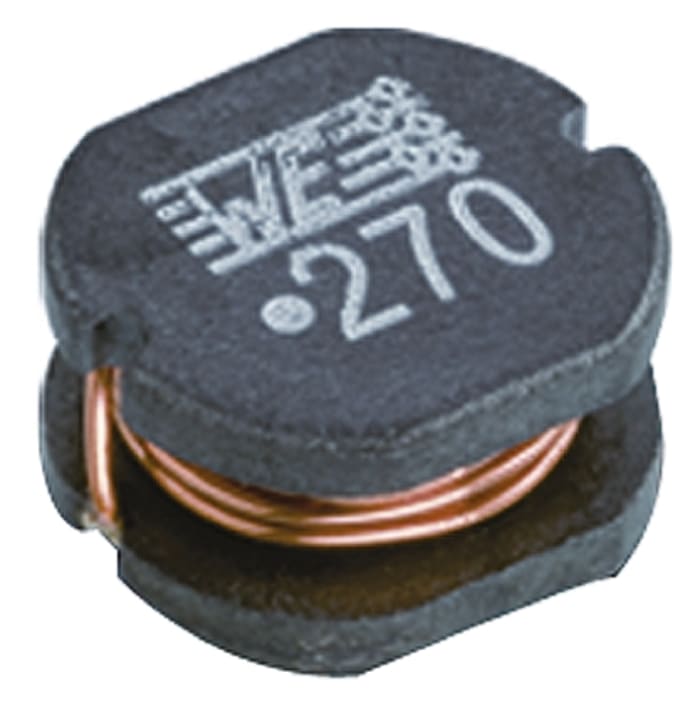 Inductance bobinée CMS 100 μH, 570mA max , dimensions 5.8 x 5.2 x 4.5mm, Non blindé, série WE-PD2