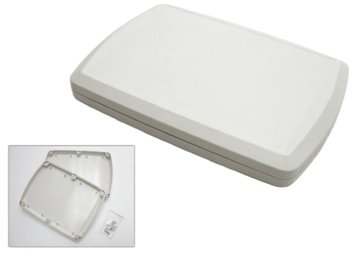 RS PRO Grey ABS Hand Held Case, IP65, 221 x 161.5 x 30mm