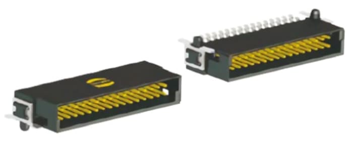 HARTING Har-Flex Series Right Angle Surface Mount PCB Header, 50 Contact(s), 1.27mm Pitch, 2 Row(s), Shrouded