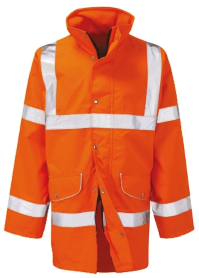 Chaqueta alta visibilidad, Hombre, XL, Naranja, Impermeable