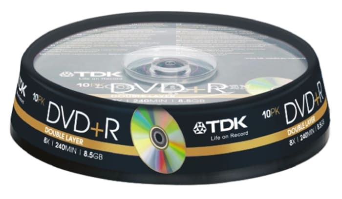 TDK, 8.5 GB, 8X, 10 Pack